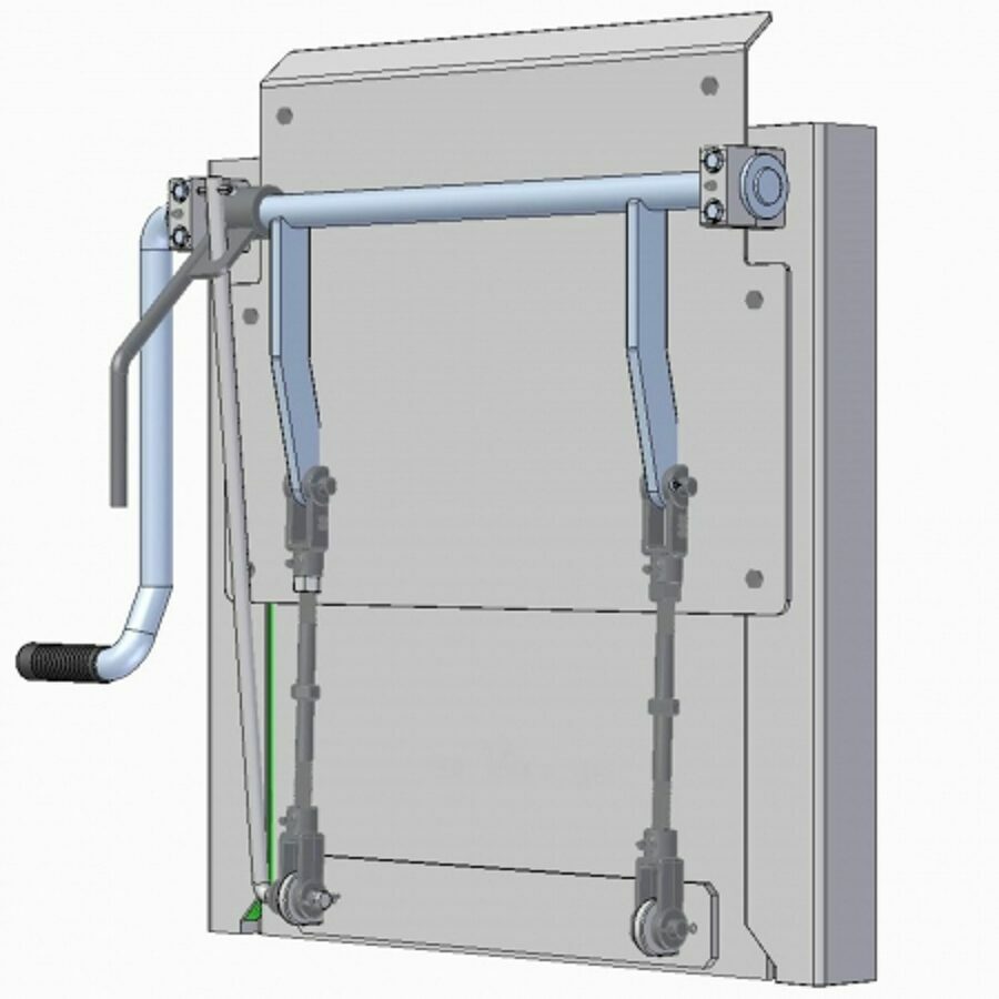 COAL DOOR ASSEMBLY 24", SHEET & POST WITH FLOW CONTROL
