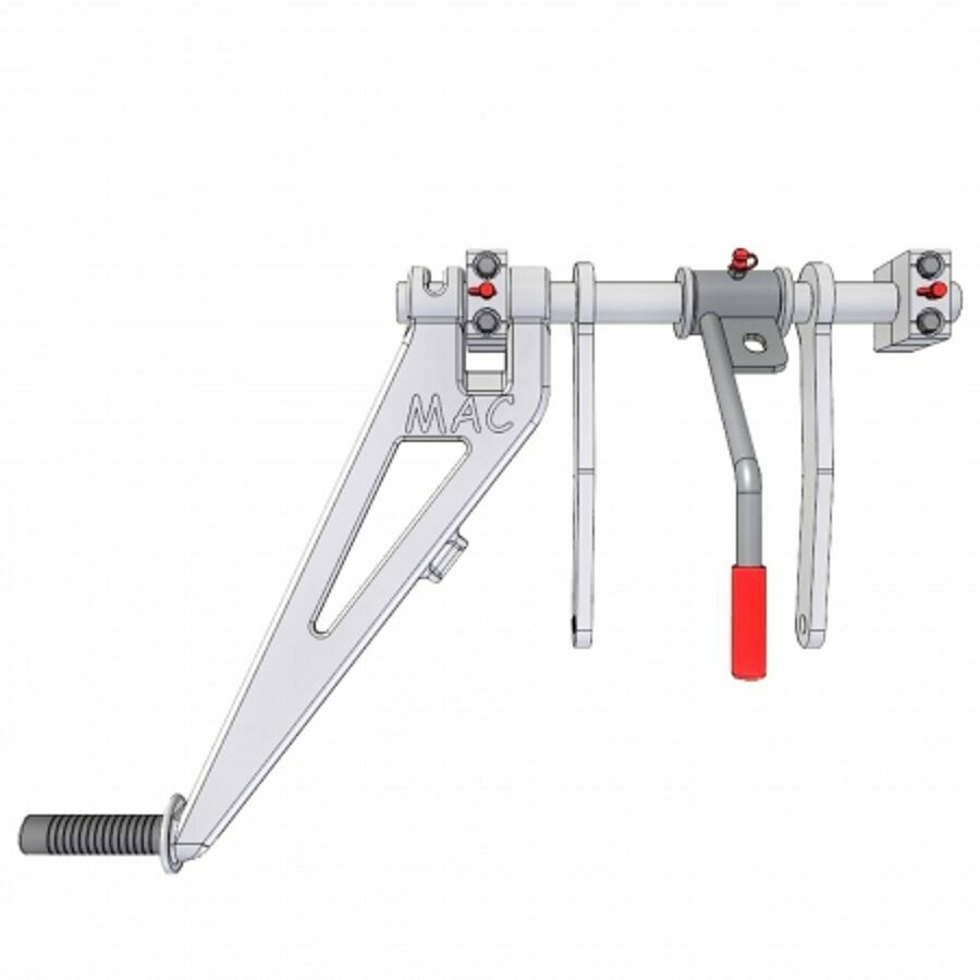 COAL DOOR HANDLE ASSEMBLY SS 14", WITH FLOW CONTROL