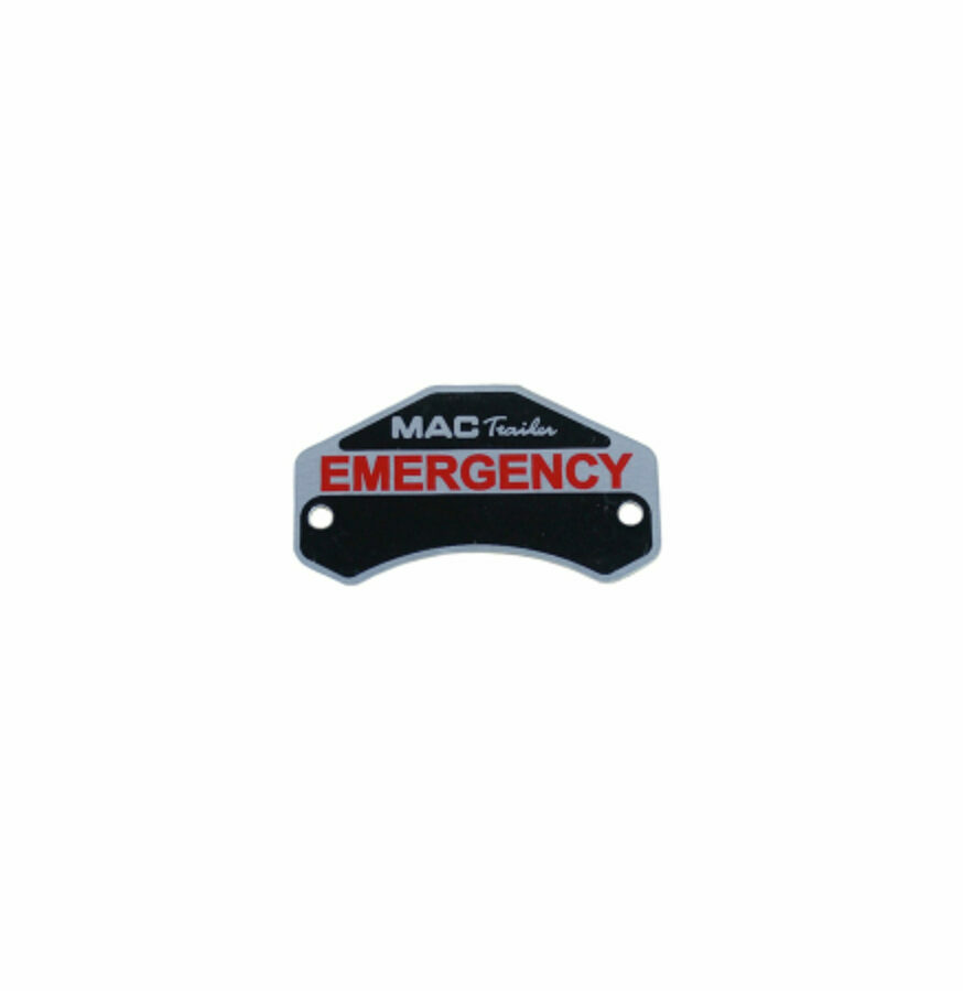 DECAL "EMERGENCY" RIVET DECAL