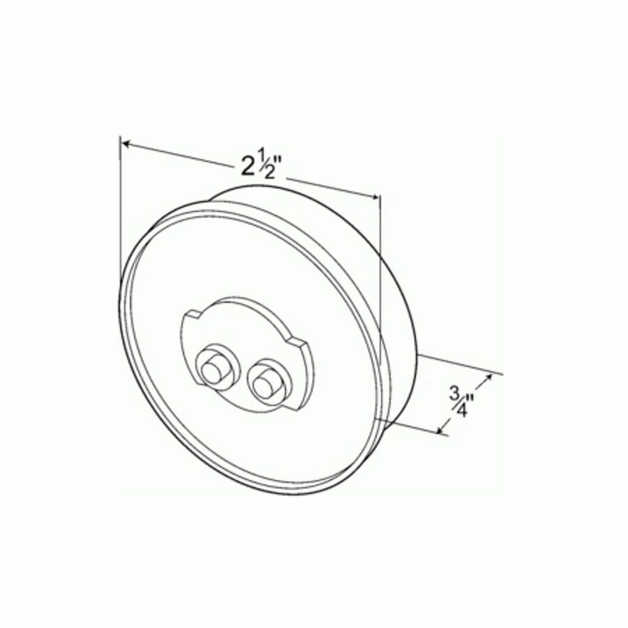 LAMP, 2-1/2" RED MARKER CLEARANCE MARKER GROMMET MOUNT