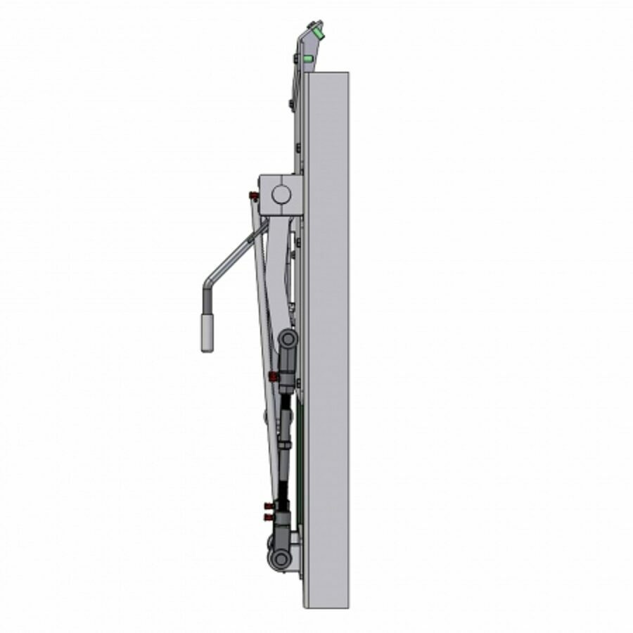 COAL DOOR ASSEMBLY 24", SHEET & POST WITH CAST HANDLE & FLOW CONTROL