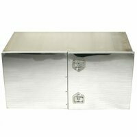 AERO TOOLBOX, 24" X 24" X 48", ALUMINUM MILL/POLISHED DOUBLE DOOR