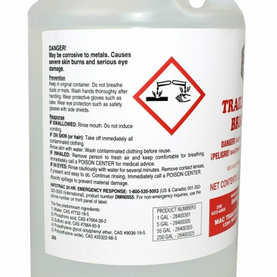 MAC TRAILER WASH & BRIGHTENER, 1 GALLON JUG RED LABEL