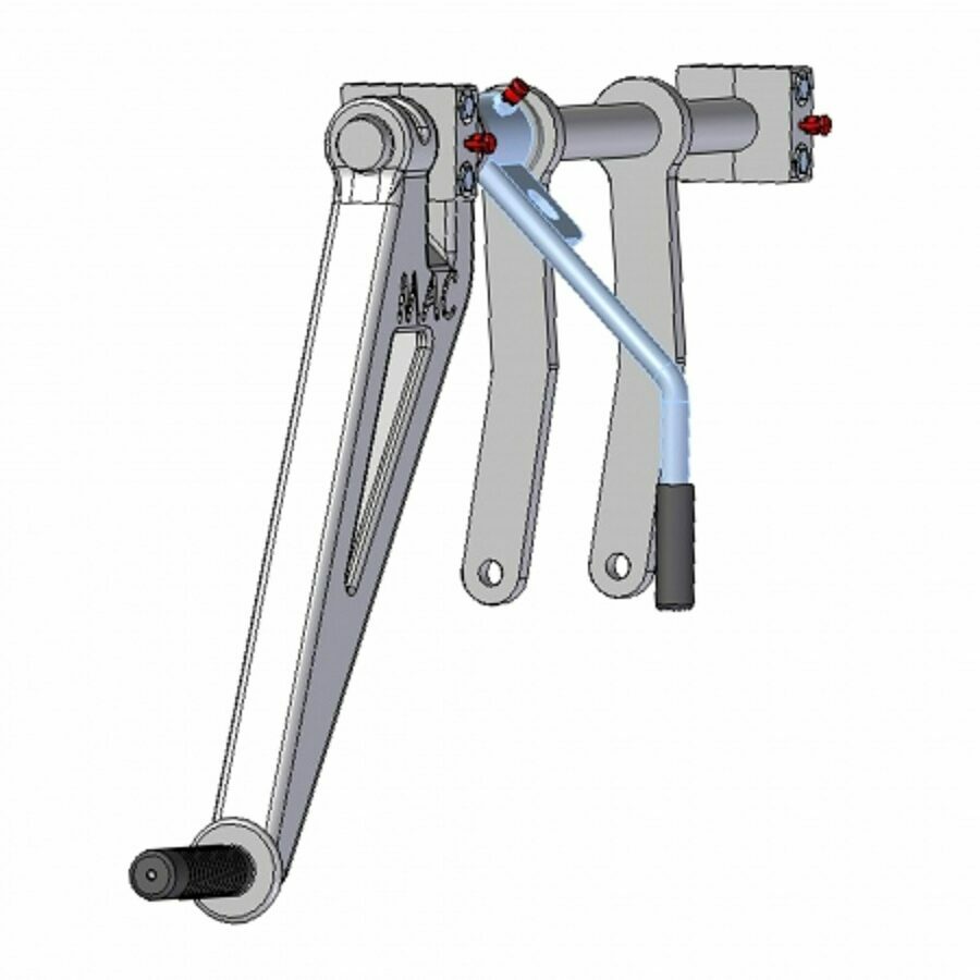 COAL DOOR HANDLE ASSEMBLY SS 18", WITH FLOW CONTROL