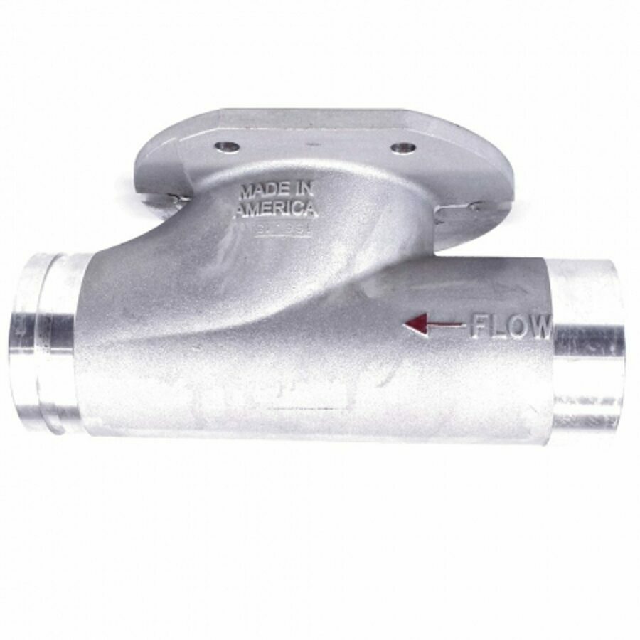 HOPPER TEE ALUMINUM 5X4 SIPHON FLOW STRAIGHT PLAIN X GROOVE