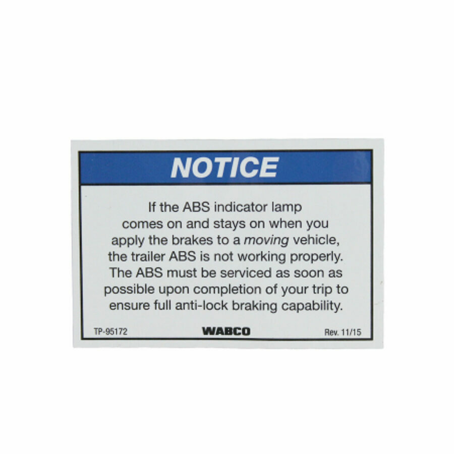 ABS WARNING LIGHT LABEL