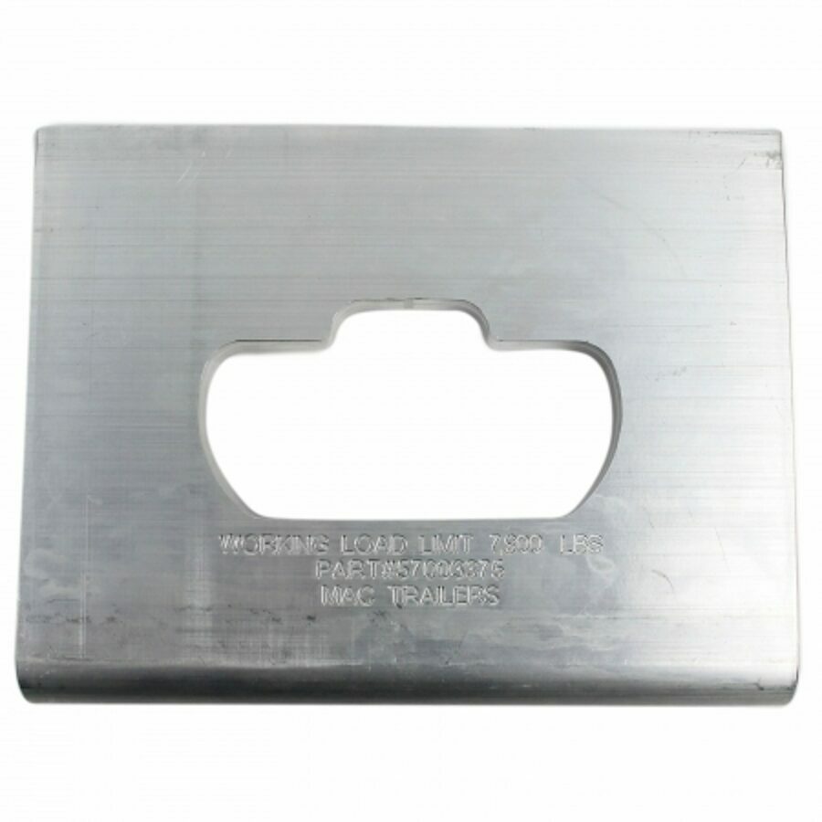 CHANNEL HOOK TIE (J HOOK) FLAT/CHAIN ALUMINUM, UNIVERSAL TRACK 8-1/2" (*NO LONGER ANODIZED*)