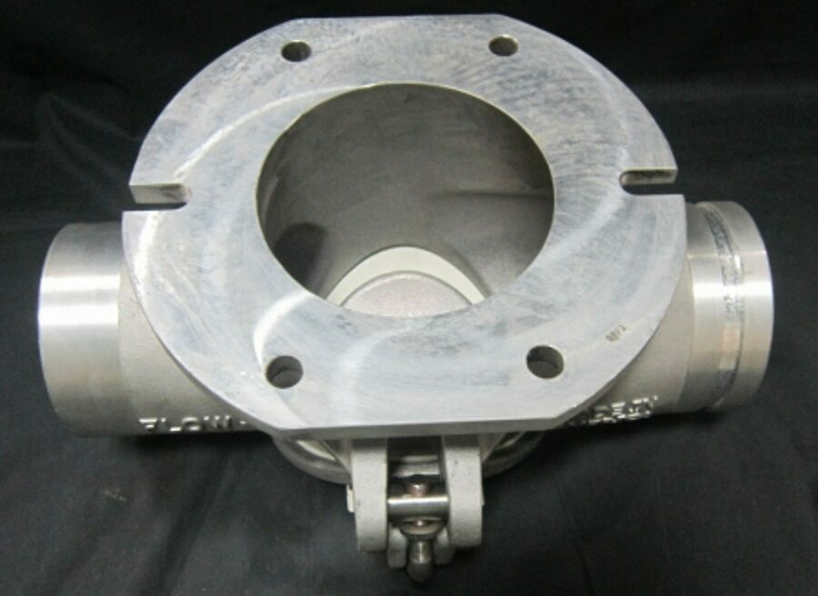 HOPPER TEE ALUMINUM 5X4 SIPHON FLOW BOTTOM DROP PLAIN X GROOVE