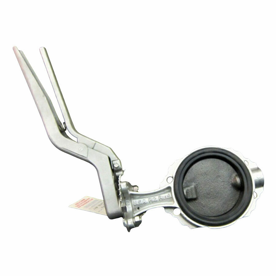 BUTTERFLY VALVE 4", DUCTILE DISC, BLACK SEAL, ALUMINUM HANDLE