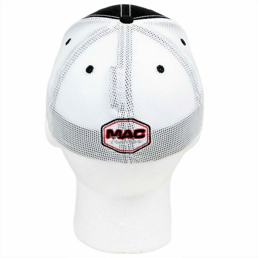 MAC TRAILER HAT, WHITE FITTED MESH M/L
