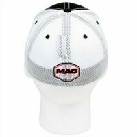 MAC TRAILER HAT, WHITE FITTED MESH M/L