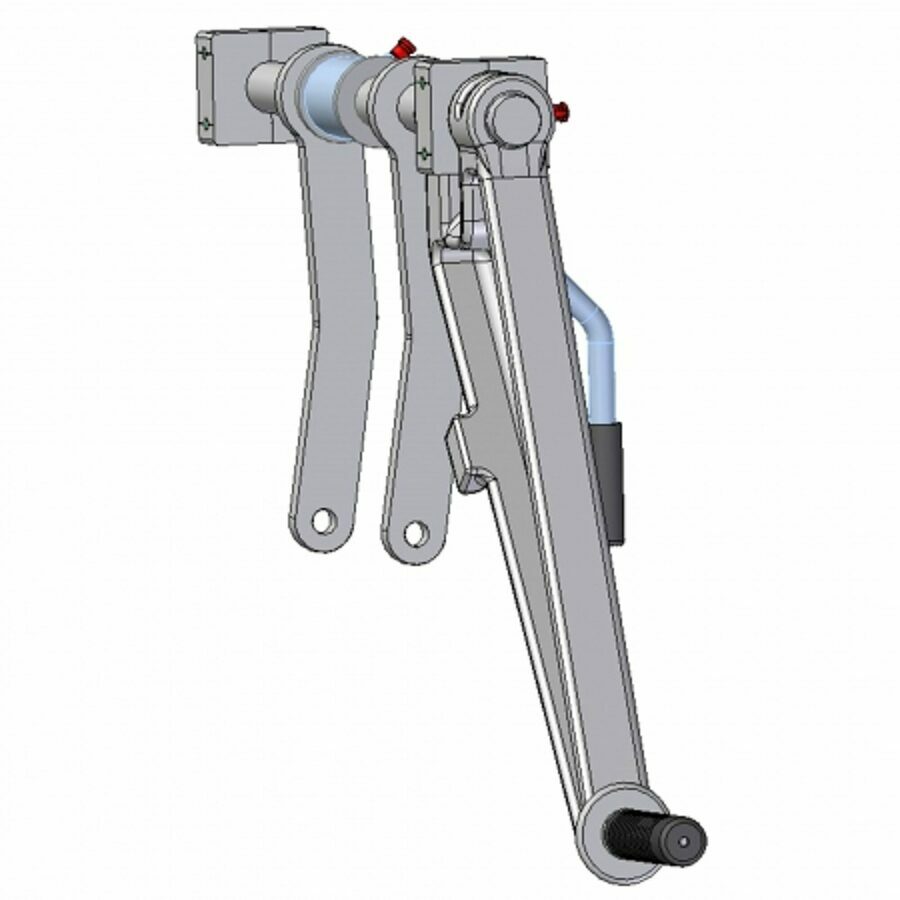 COAL DOOR HANDLE ASSEMBLY SS 16", WITH FLOW CONTROL