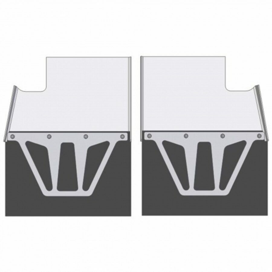 FLAP ASSEMBLY FRONT OF AXLE WELD-ON, PLASTIC STANDARD