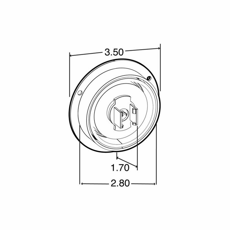 LAMP, 2.5" LED, AMBER MODEL 10, FLANGE MOUNT HIGH PROFILE
