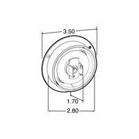 LAMP, 2.5" LED, AMBER MODEL 10, FLANGE MOUNT HIGH PROFILE