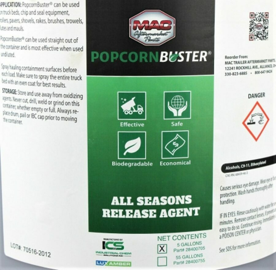 POPCORN BUSTER RELEASE, 5 GALLON