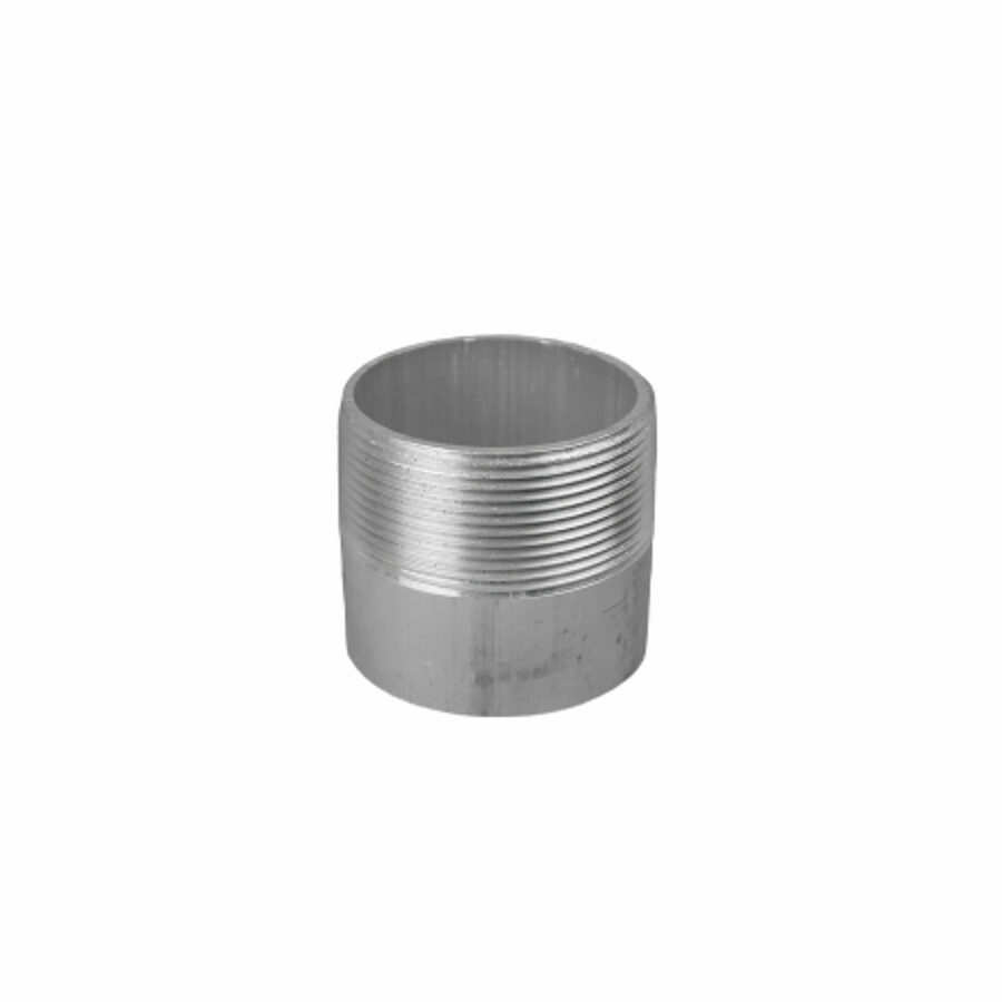 NIPPLE 3" SCH. 40 PIPE X 3" LONG, THREAD ONE END, ALUMINUM