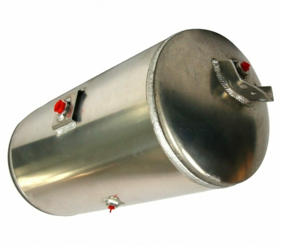 AIR TANK, 12" X 29-1/2" MOUNT, ALUMINUM 5 PORT 3/4" 3/8" 1/4" W/ BRACKETS 2850IN^3
