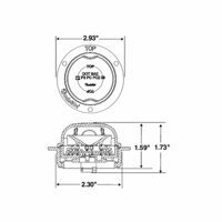 TRUCK-LITE, 8-DIODE, 2", M-30 RED, FLANGE MOUNT