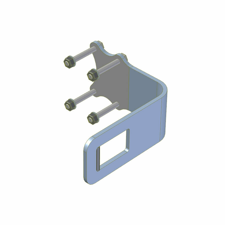 STEEL PADDLE LATCH ASSEMBLY, SHEET & POST MOVING FLOOR W/ SMOOTH SIDE GATE, W/ BOLTS