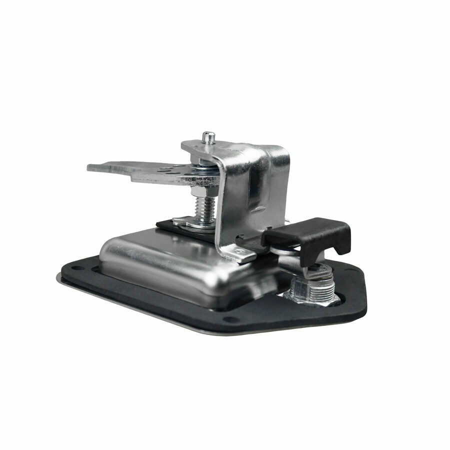 LATCH, STAINLESS T-HANDLE, LOCKING W/ HOLES