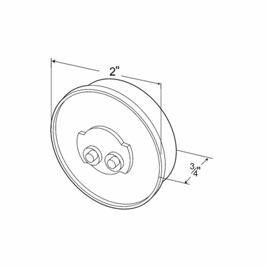 LAMP, 2" RED MARKER CLEARANCE MARKER GROMMET MOUNT