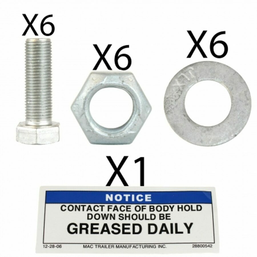 BODY HOLD DOWN COMPLETE, BOLT-ON