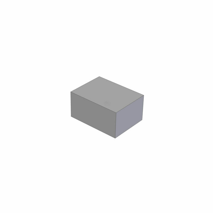 STEEL PLATE, 1/2" X 3/4" X 1" LONG
