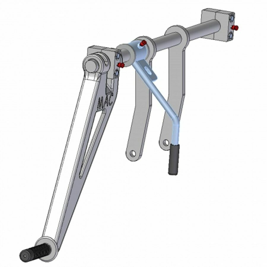 COAL DOOR HANDLE ASSEMBLY SS 24", WITH FLOW CONTROL