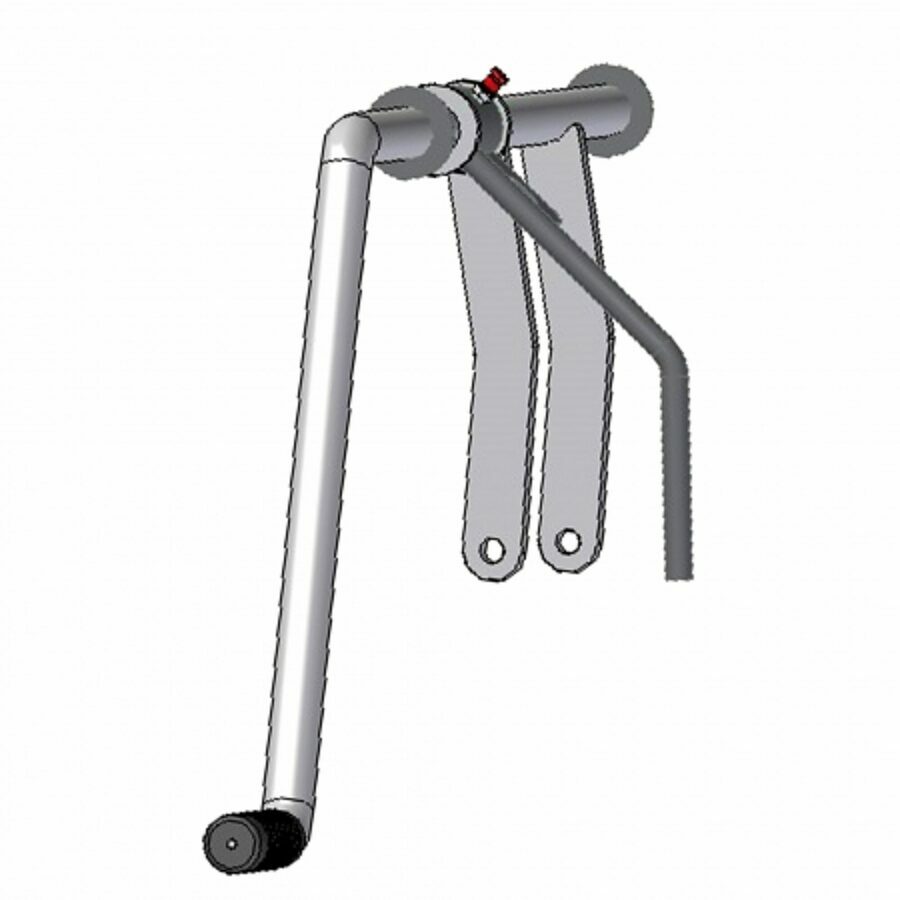 HANDLE ASSEMBLY, COAL DOOR 16",  W/FLOW CONTROL