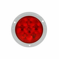 RED LED LAMP, MODEL 44, 6 DIODE, STOP/TURN/TAIL, GRAY FLANGE MOUNT