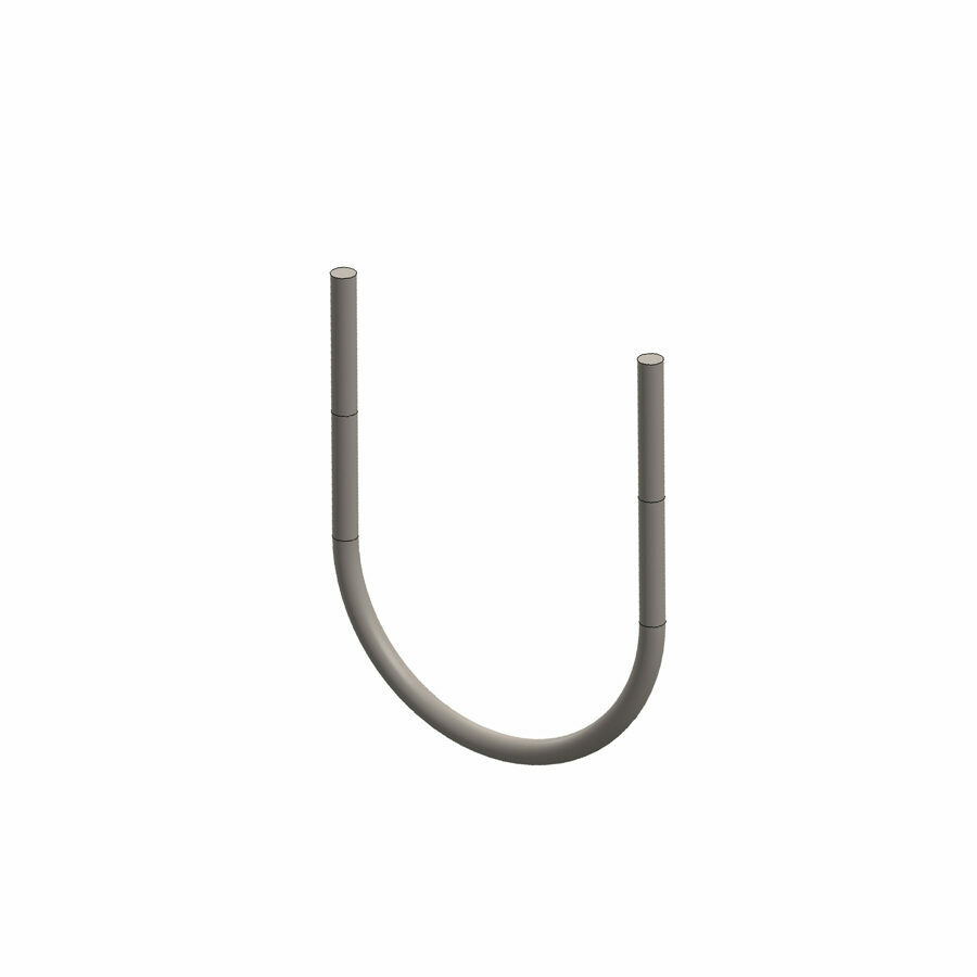 U-BOLT, 3/8 X 4IN PIPE, SS