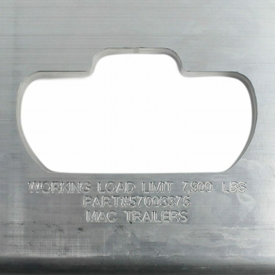 CHANNEL HOOK TIE (J HOOK) FLAT/CHAIN ALUMINUM, UNIVERSAL TRACK 8-1/2" (*NO LONGER ANODIZED*)