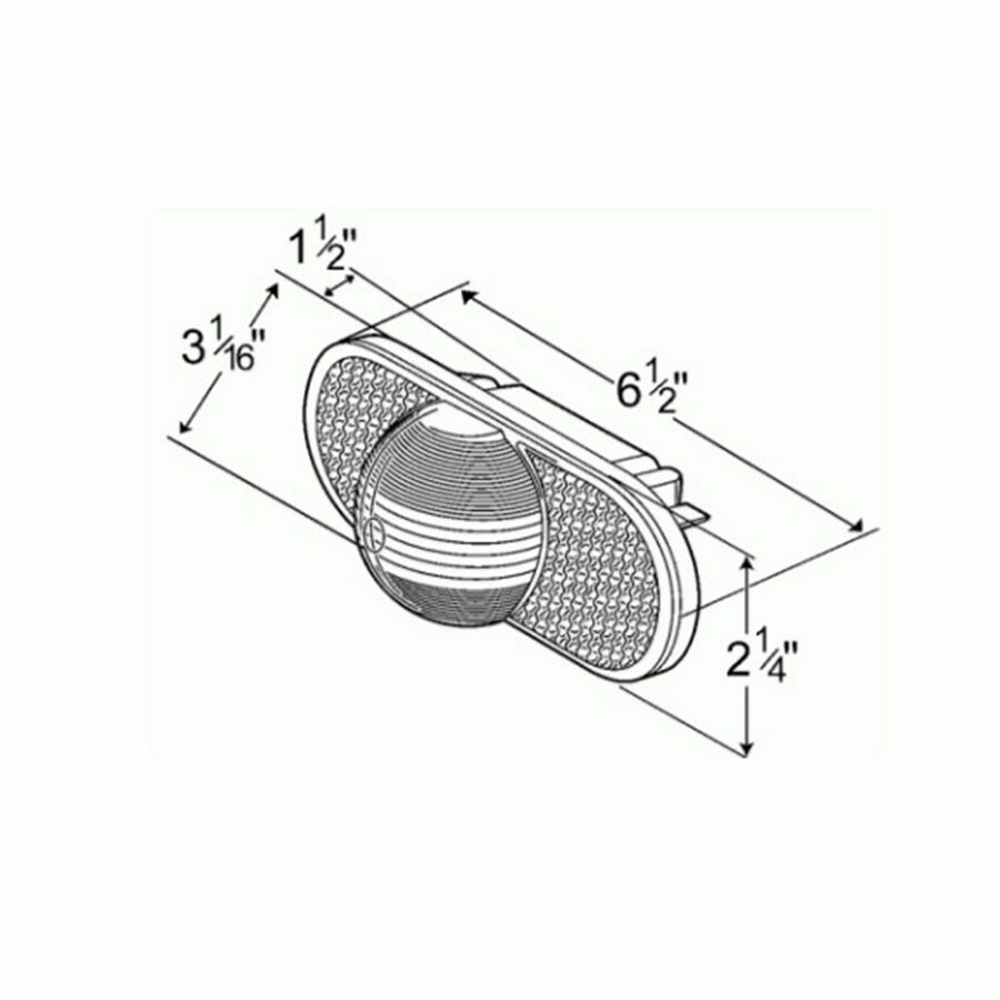 MODEL 60 BUBBLE LENS, AMBER MIDTURN