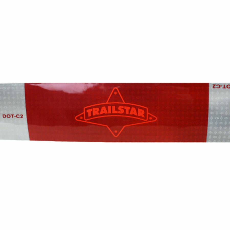 CONSPICUITY, 2" X 150' RED/WHITE W/ TRAILSTAR TAPE 6/6 PATTERN