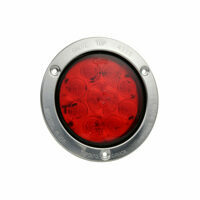 LAMP, LED 4" RED STT SS FLANGE