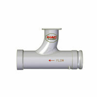 FRONT CLEANOUT, 4" ALUMINUM W/ 3" SQUARE FLANGE & 4" MALE ADAPTER (TEE)